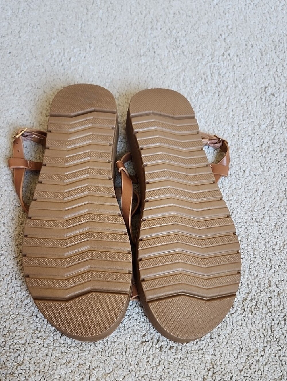 Madden Girl Women’s Brown Strappy Slingback Sandals - Picture 5 of 7